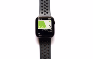 Apple Watch Series 4（GPSモデル）でSuicaを表示している画像