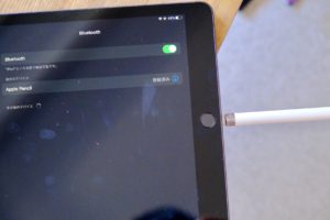 iPad 第7世代の本体とApple Pencil第1世代のBluetooth連携の画像